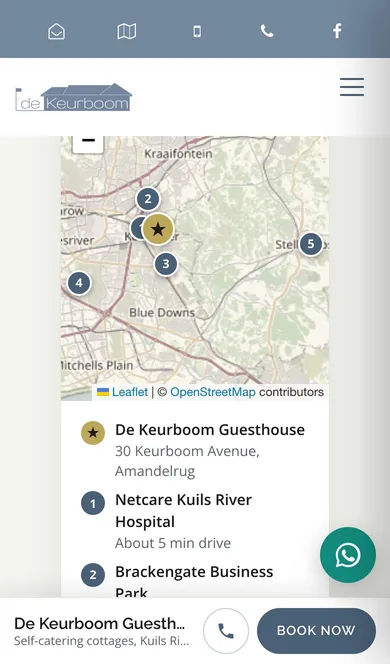 The location map on a phone