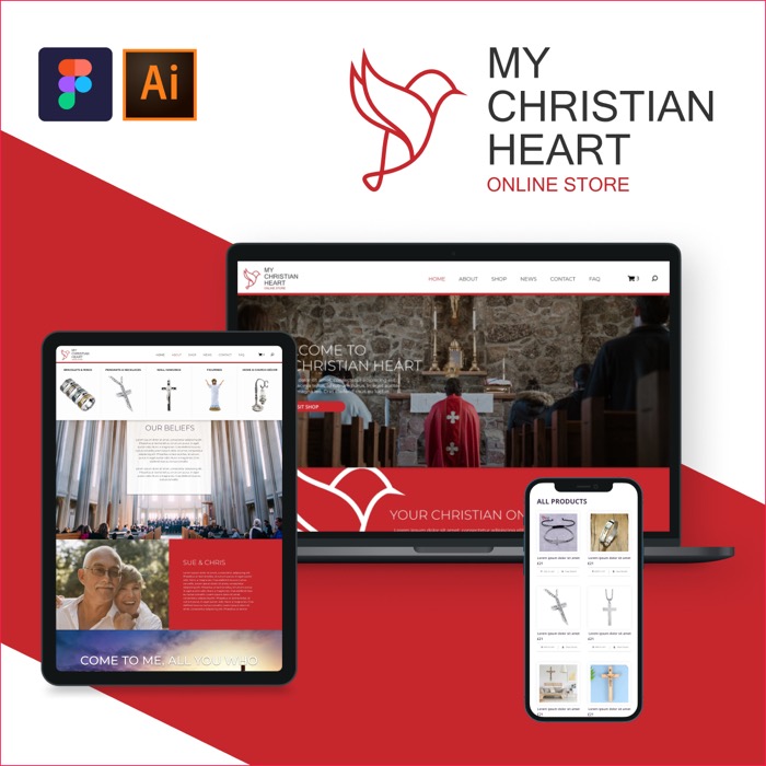My Christian Heart - UX and UI design case study by DezignZA