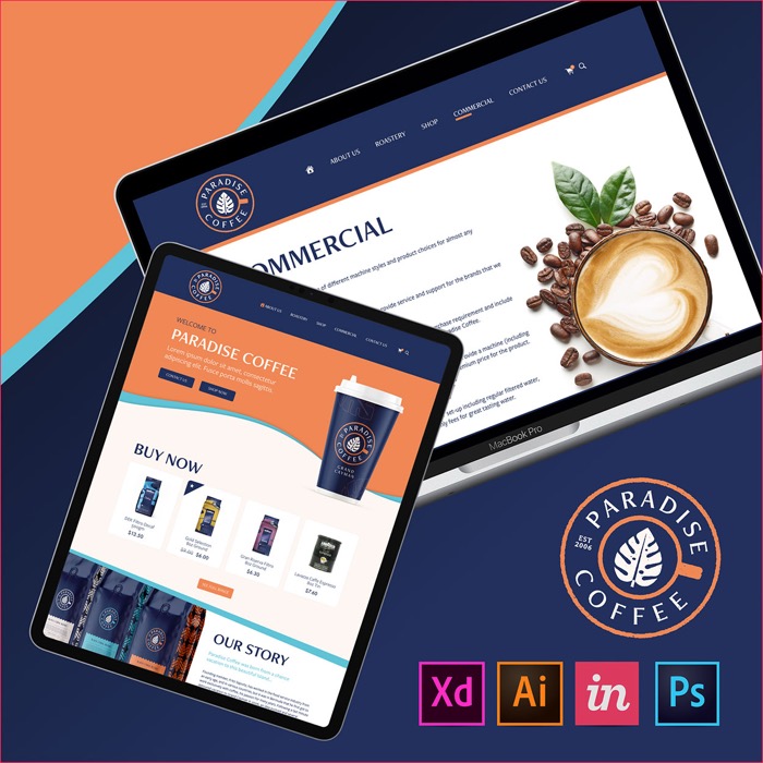 Paradise Coffee - UX and UI design case study by DezignZA
