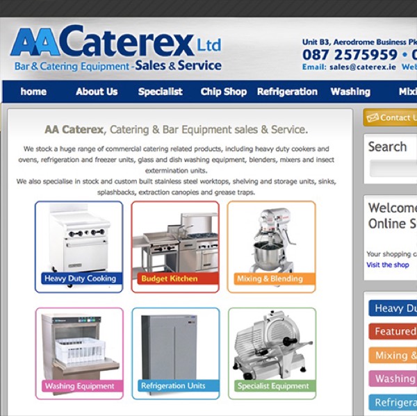 AA Caterex Ltd website designed and built by DezignZA