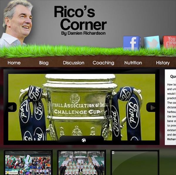 Rico's Corner website designed and built by DezignZA