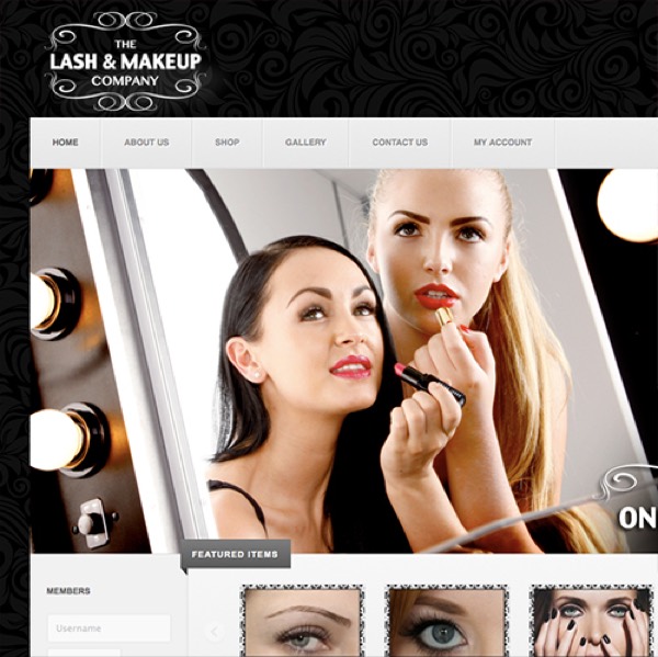 The Lash & Makeup Company website designed and built by DezignZA