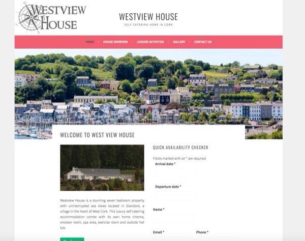 Westview House website designed and built by DezignZA