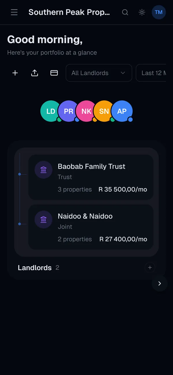 Letto dashboard on a phone