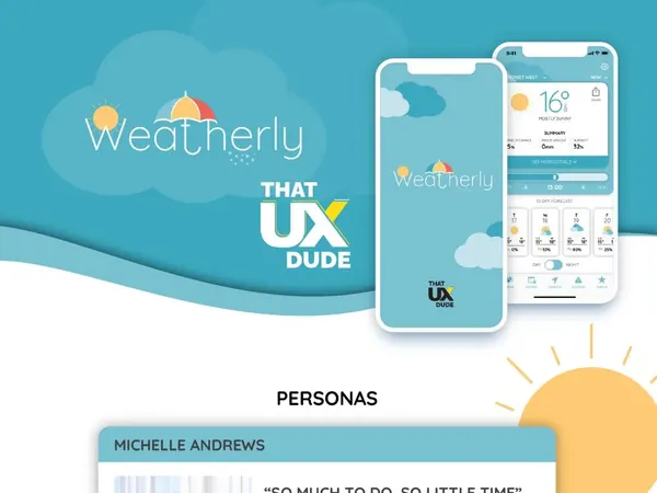 Weatherly UX and UI design