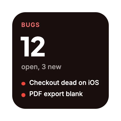Bugs widget