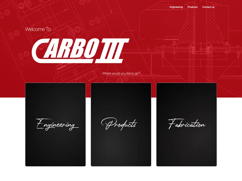 Carbo III website designed and built by DezignZA